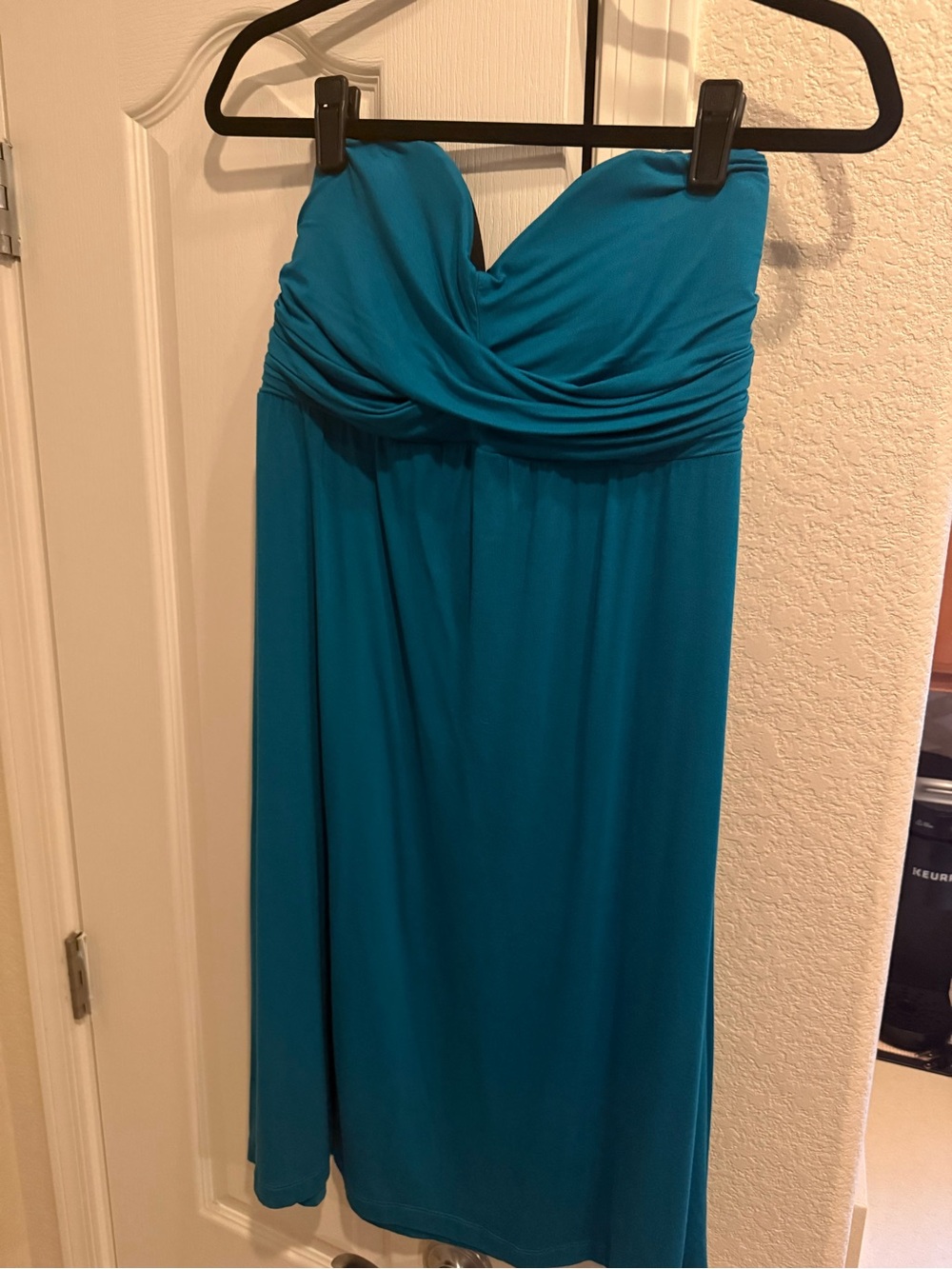 NWT Soma Strapless Teal Twist-Front Women’s Dress
